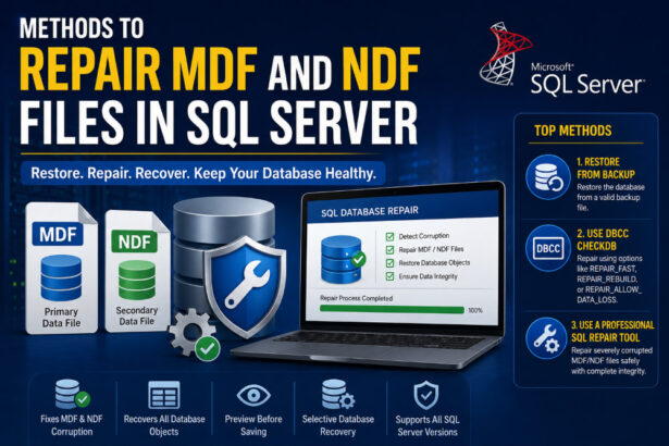 Methods to repair MDF and NDF files in SQL Server